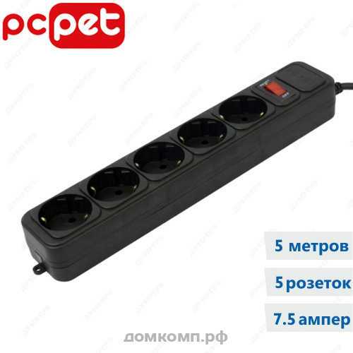 Сетевой фильтр PC Pet AP01006-5-B