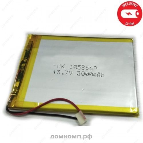 Батарея Li-Pol 3.7V 3000 mAh (66 x 58 x 3 мм) 2-pin