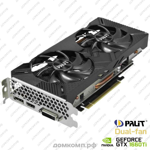 Видеокарта Palit GeForce GTX 1660 Ti Dual [NE6166T018J9-1160C]